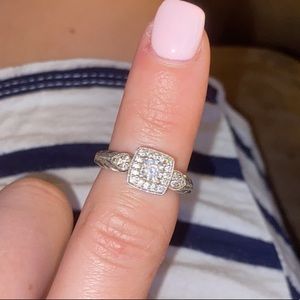 0.18 ct white gold engagement ring